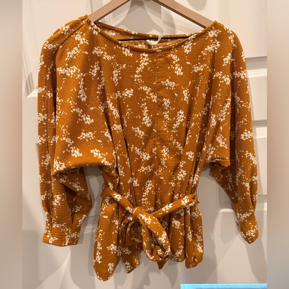 Women's Mustard Floral Top